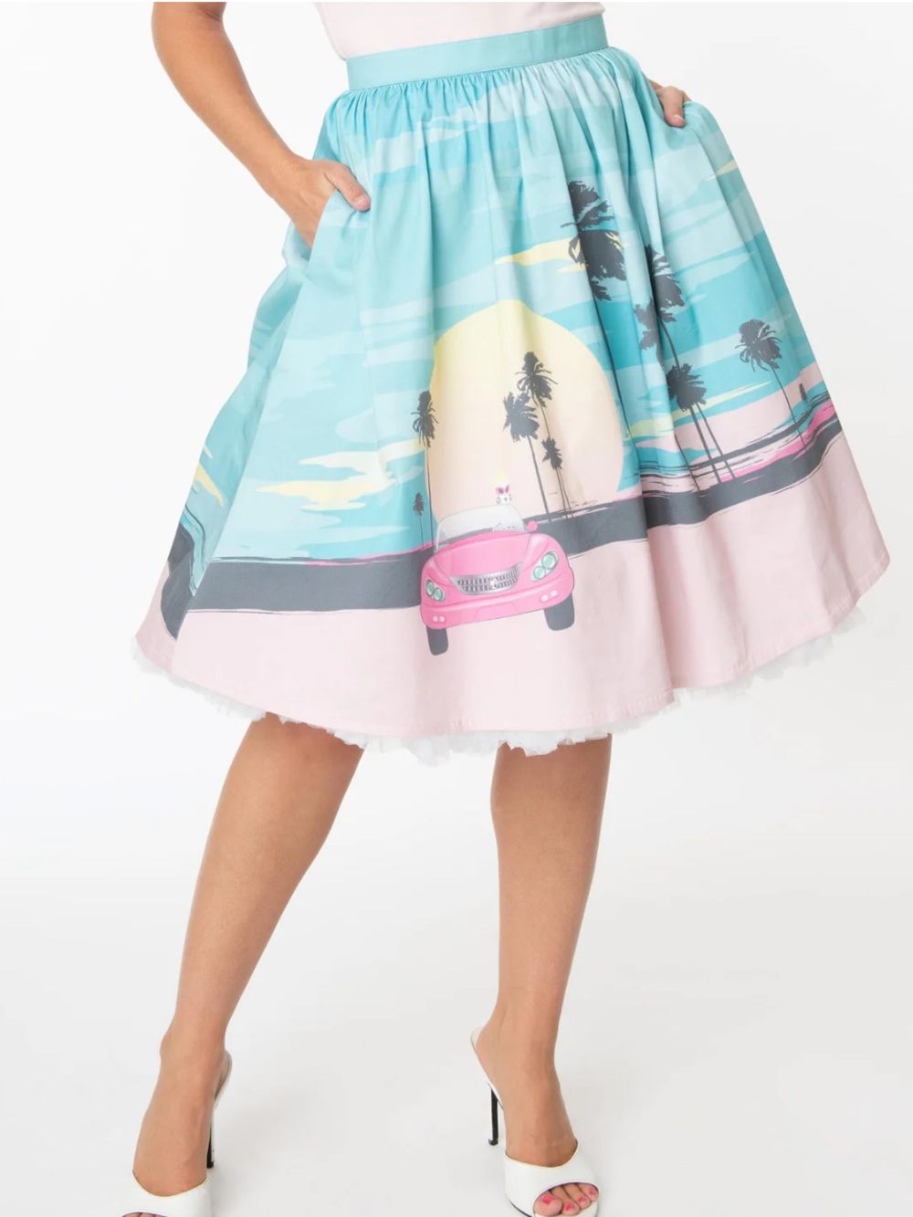 BARBIE Stitch Shoppe By Loungefly Sunset Drive Sandy Skirt
